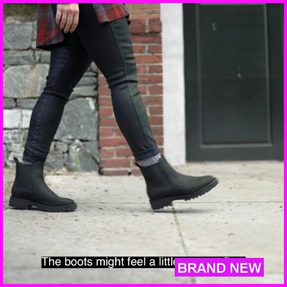 Leather Chelsea Boots Rugged Ankle Boots Slip On Comfort Durable Women's Shoes - Picture 7 of 7